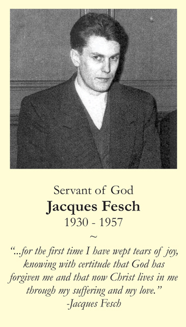 Servant of God Jacques Fesch Prayer Card